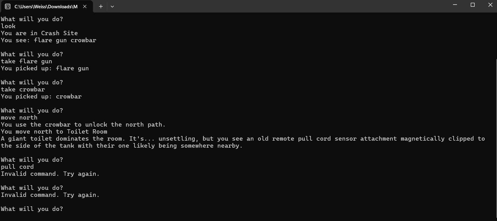 Trash Adventure Interface